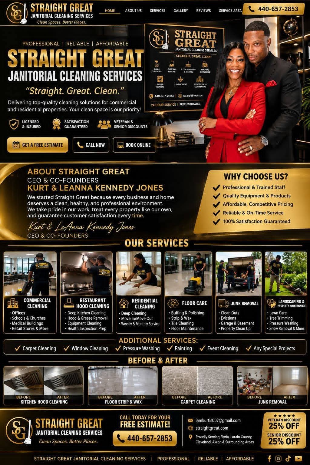 Straight Great founders and company advertising